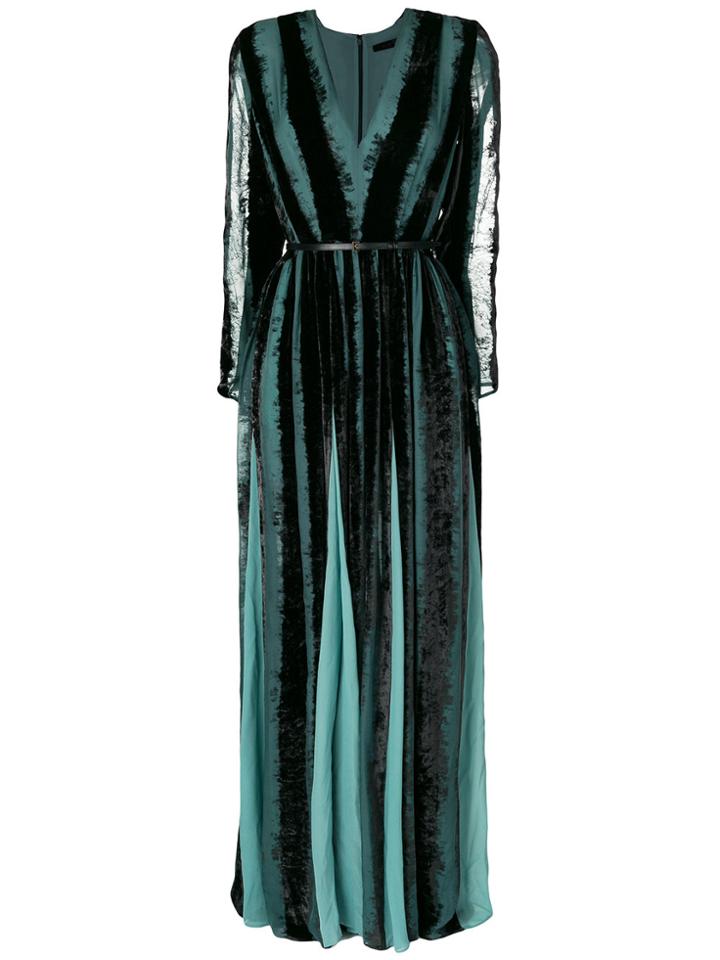 Elie Saab V-neck Gown - Green