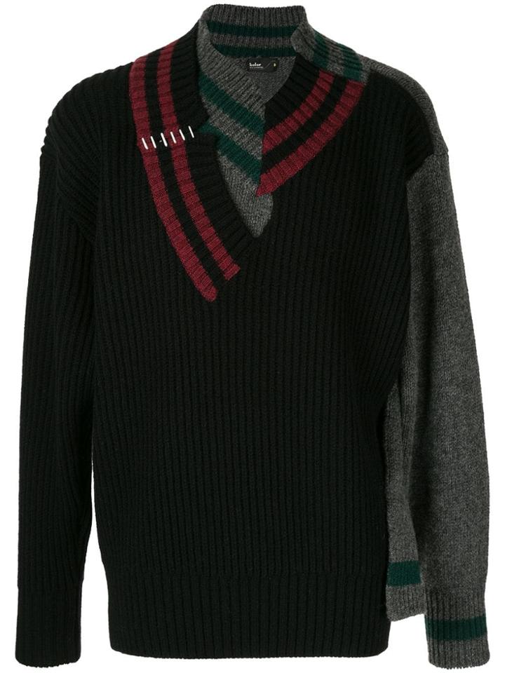 Kolor Asymmetric Neck Jumper - Black