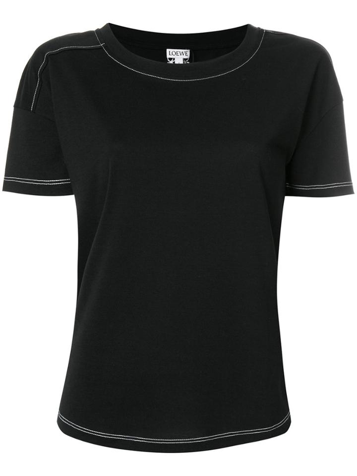 Loewe Embroidered Detail T-shirt - Black