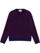 Gucci Monogram Pattern Jumper - Blue