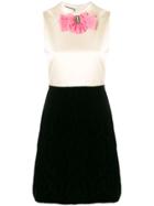 Gucci Bow Detail Panelled Dress - Black