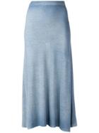 Avant Toi Flared Knit Skirt - Blue