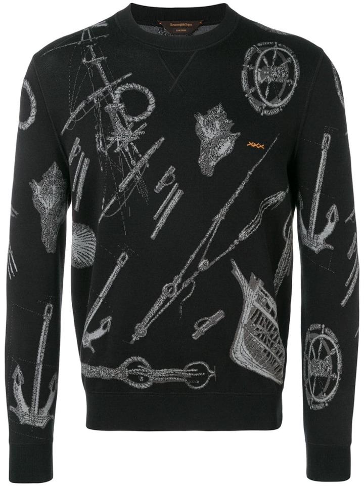 Ermenegildo Zegna All-over Print Jumper - Blue