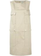 Kenzo Multi Pocket Dress, Women's, Size: 40, Nude/neutrals, Cotton/polyurethane