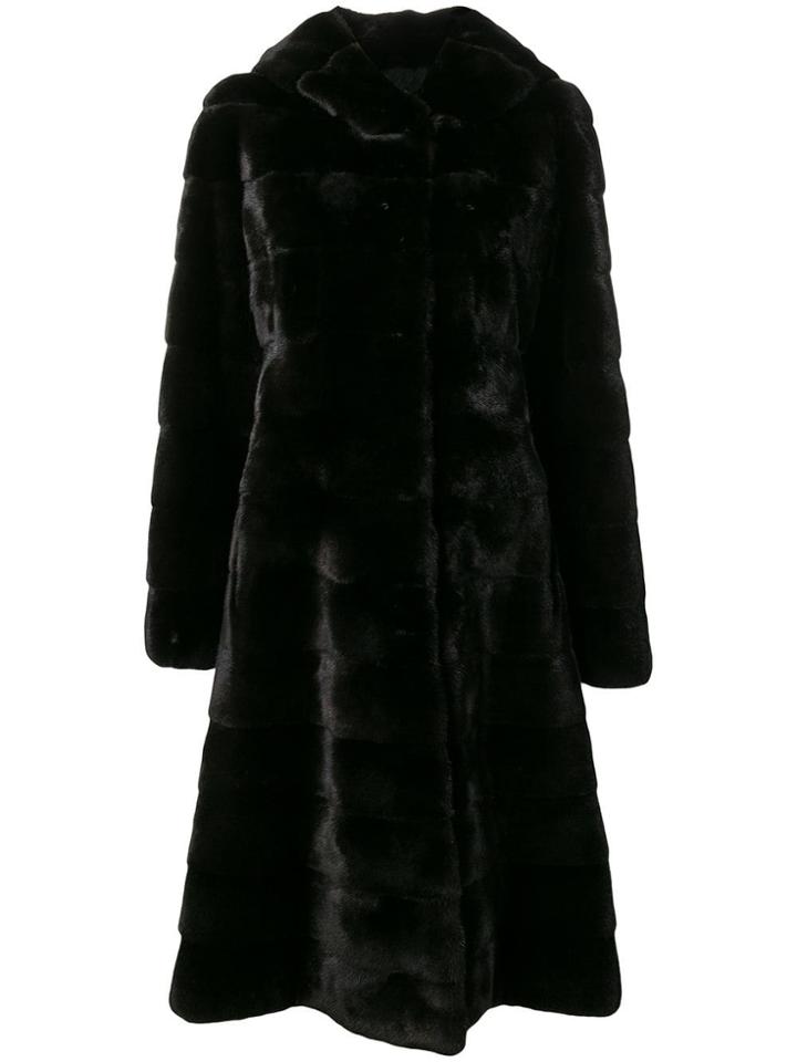Liska Valencia Hooded Coat - Black