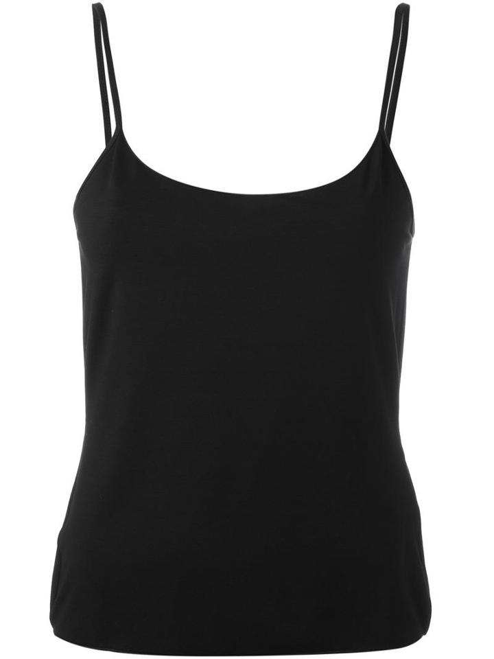 Armani Collezioni Plain Tank Top, Women's, Size: 44, Black, Viscose/spandex/elastane