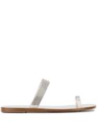 Pedro Garcia Embellished Slides - Silver