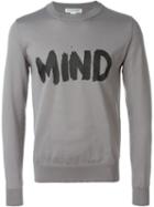 Comme Des Garçons Shirt Mind Print Sweatshirt, Men's, Size: S, Grey, Polyester