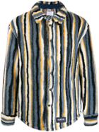 Napa By Martine Rose Faux Fur Striped Jacket - Blue