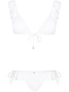 Fisico Ruffled Style Bikini - White