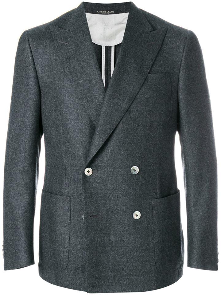 Corneliani Double Breasted Blazer - Grey