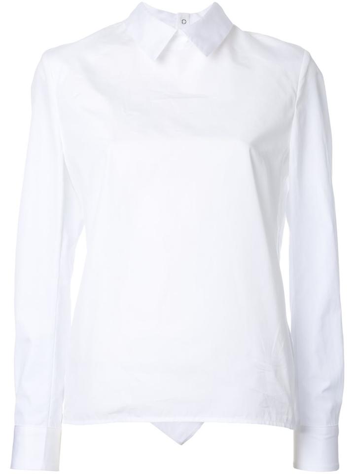 Golden Goose Deluxe Brand Ruffled Back Shirt, Women's, Size: Large, White, Cotton