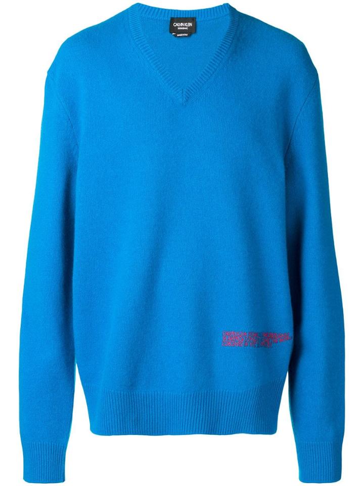 Calvin Klein 205w39nyc Loose Fitted Sweater - Blue