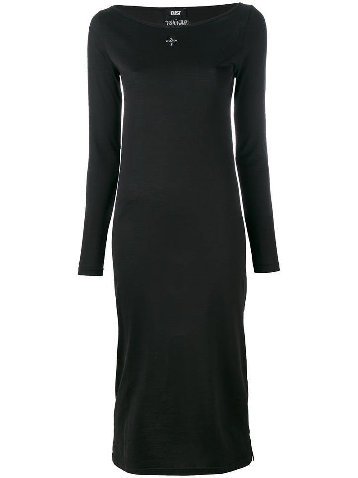 Dust Back Cut Out Dress, Women's, Size: Medium, Black, Cotton