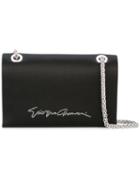 Giorgio Armani Signature Detail Shoulder Bag, Women's, Black, Silk/viscose