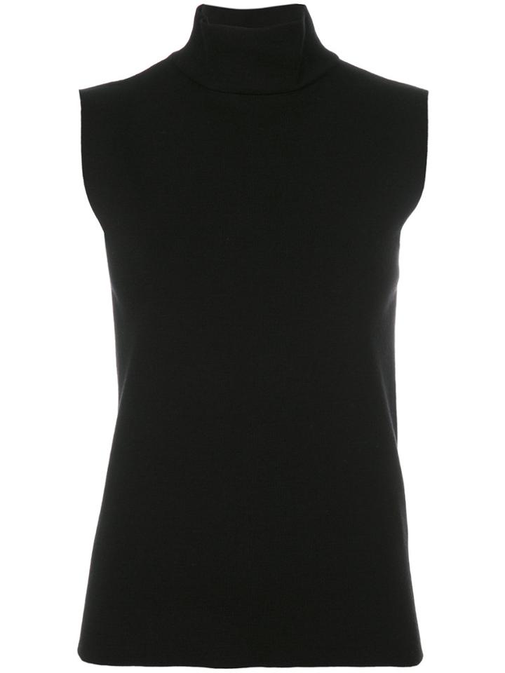 Erika Cavallini Turtle Neck Sleeveless Sweater - Black