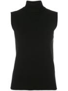 Erika Cavallini Turtle Neck Sleeveless Sweater - Black