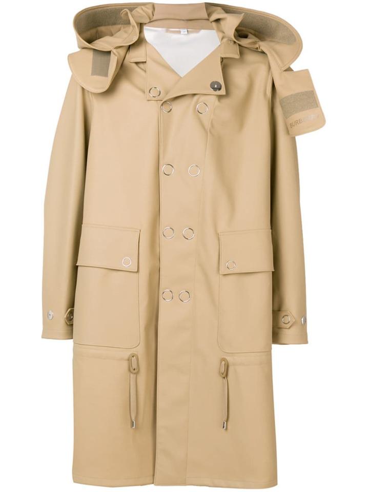Burberry Detachable Hood Parka Coat - Neutrals