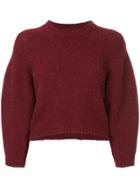 Tibi Cropped Sweater - Red