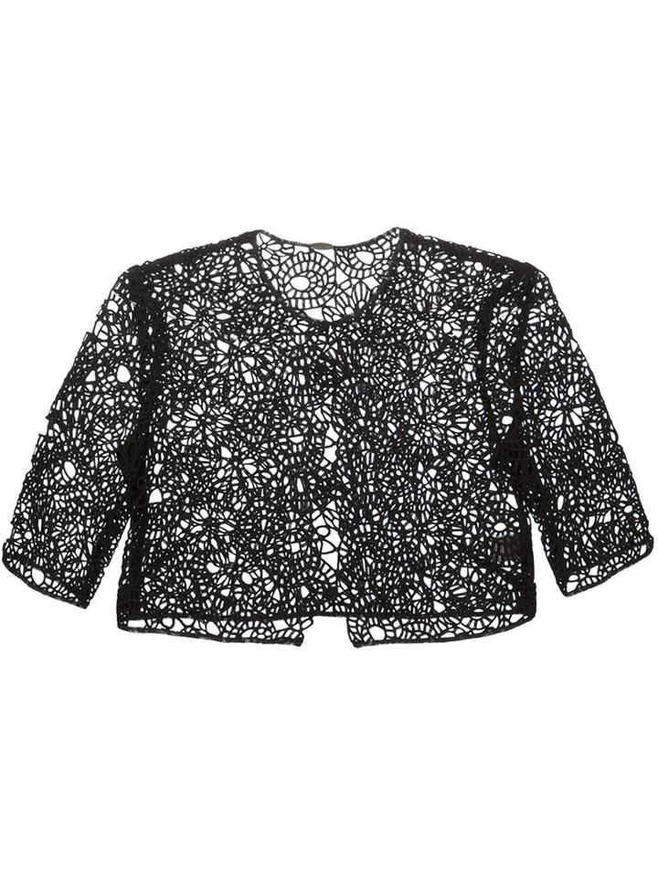 Lela Rose Embroidered Lace Bolero Jacket