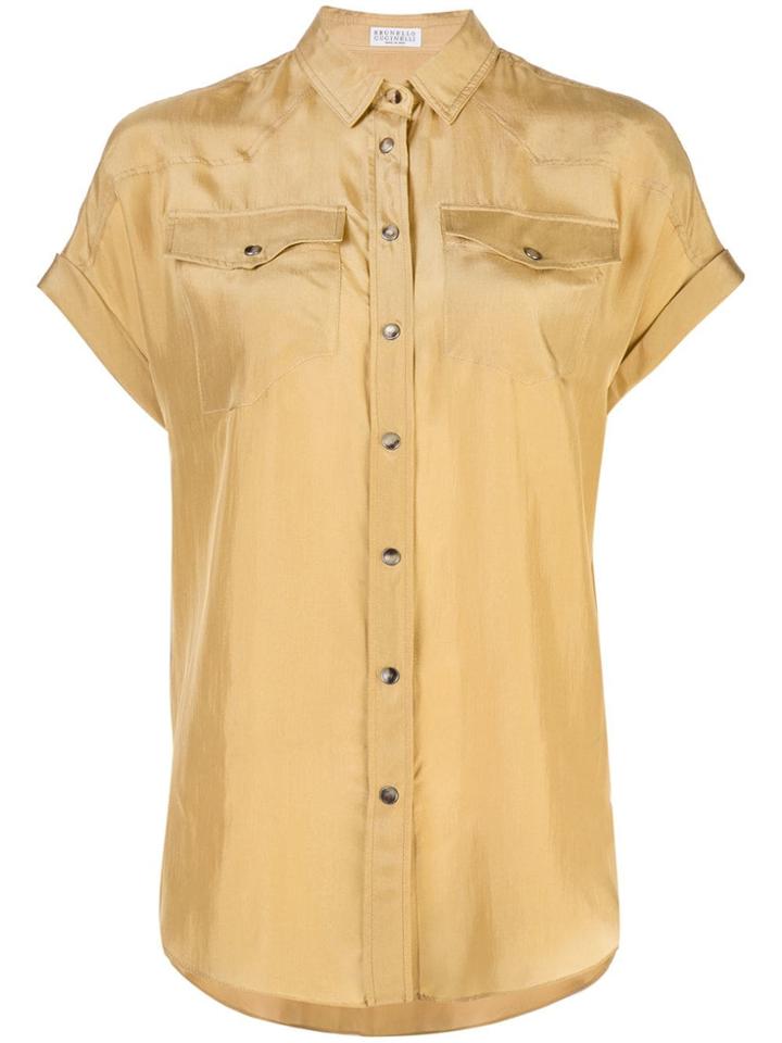 Brunello Cucinelli Crepe Shirt - Gold