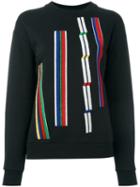 Être Cécile Olympic Stripe Sweatshirt, Women's, Size: Medium, Black, Cotton