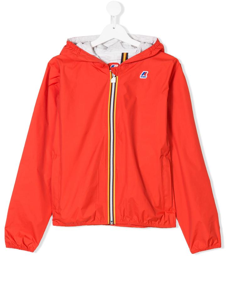 K Way Kids Zip Hoodie - Yellow & Orange