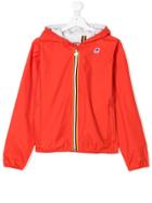 K Way Kids Zip Hoodie - Yellow & Orange