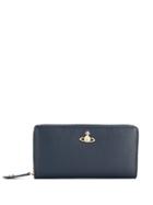 Vivienne Westwood Zip Around Logo Wallet - Blue