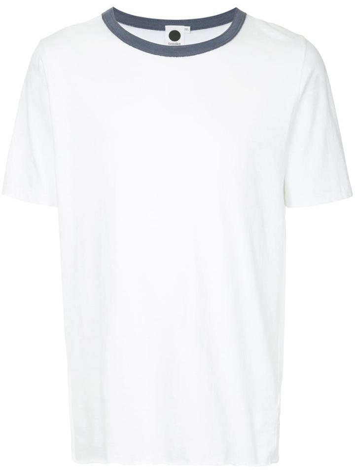 Bassike Contrast Neck T-shirt - White