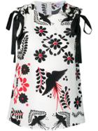 Red Valentino Decorated Terrace Printed Top - Neutrals