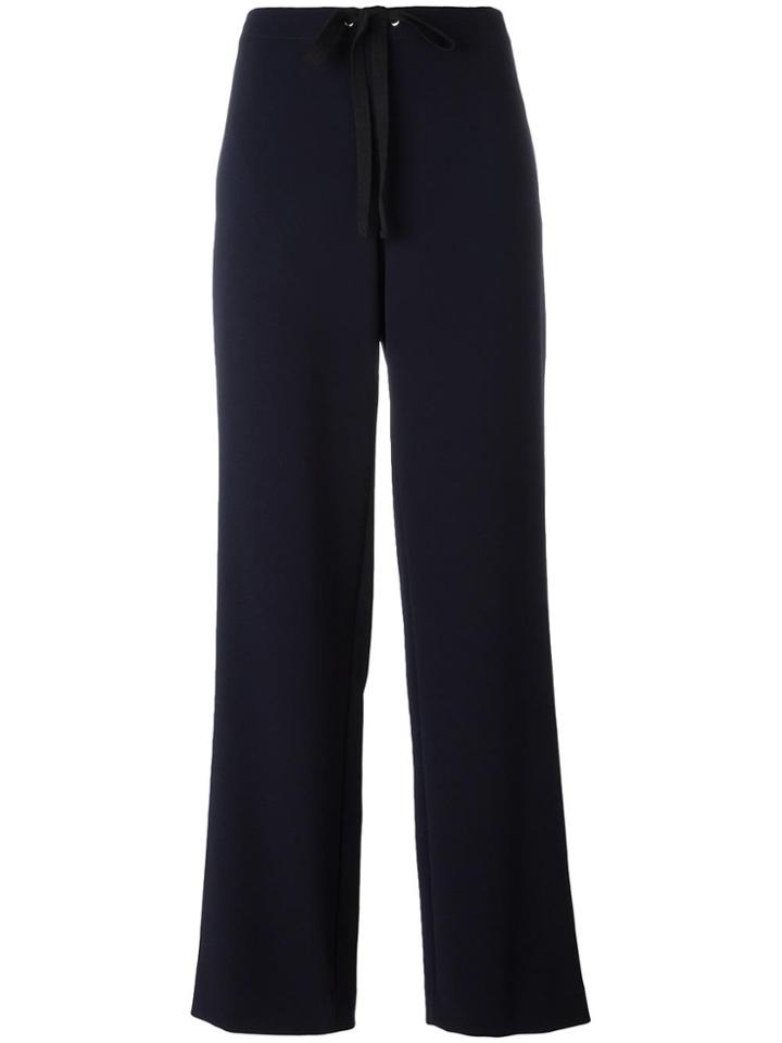 Theory Drawstring Straight Trousers - Blue