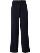 Theory Drawstring Straight Trousers - Blue