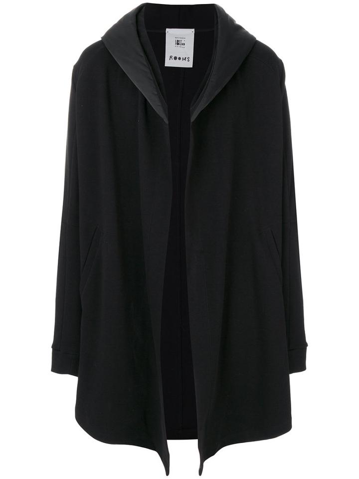 Lost & Found Rooms - Knitted Hooded Cardigan - Men - Cotton/polyester - M, Black, Cotton/polyester