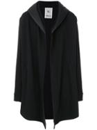 Lost & Found Rooms - Knitted Hooded Cardigan - Men - Cotton/polyester - M, Black, Cotton/polyester