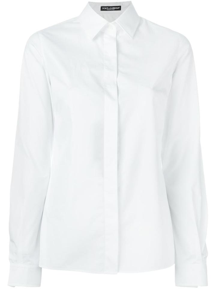 Dolce & Gabbana Classic Shirt, Women's, Size: 46, White, Cotton