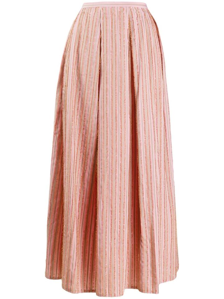 Thierry Colson Striped Flared Skirt - Pink
