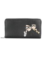 Dolce & Gabbana Designer's Patch Long Wallet - Black