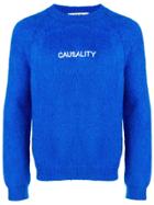 Msgm Causality Embroidered Jumper - Blue