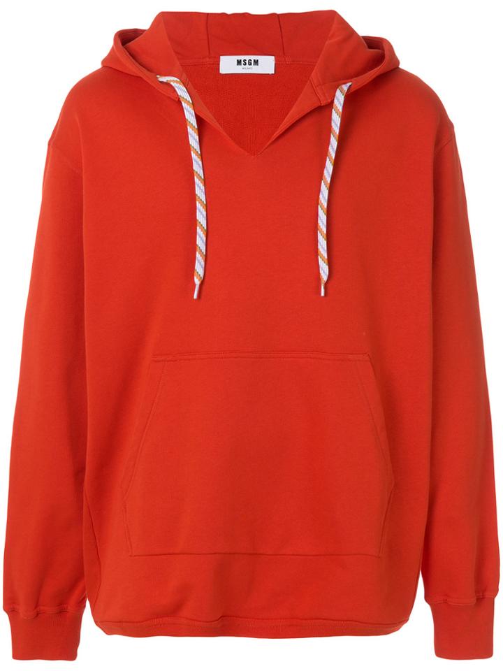 Msgm Oversize Hoodie - Red