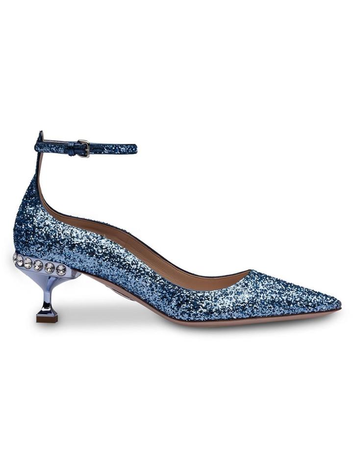 Miu Miu Glitter Pumps - Blue