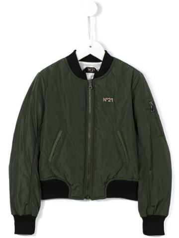 Classic Bomber Jacket, Boy's, Size: 12 Yrs, Green, No21 Kids
