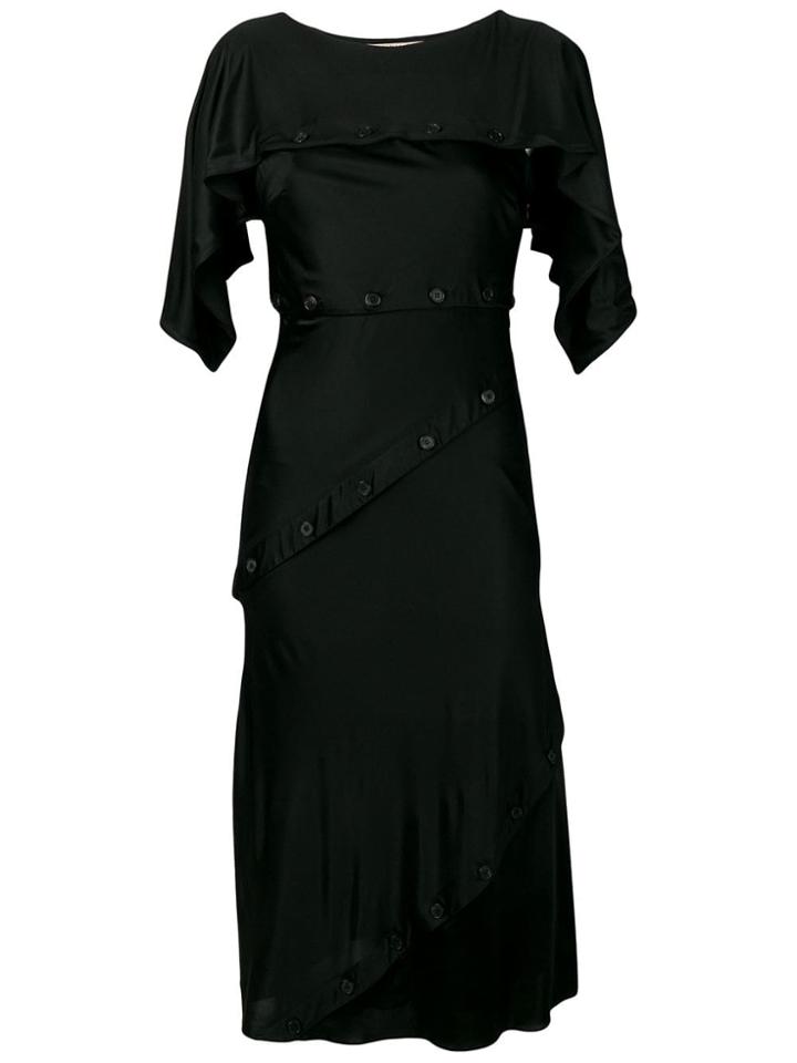 Roberto Cavalli Button Dress - Black