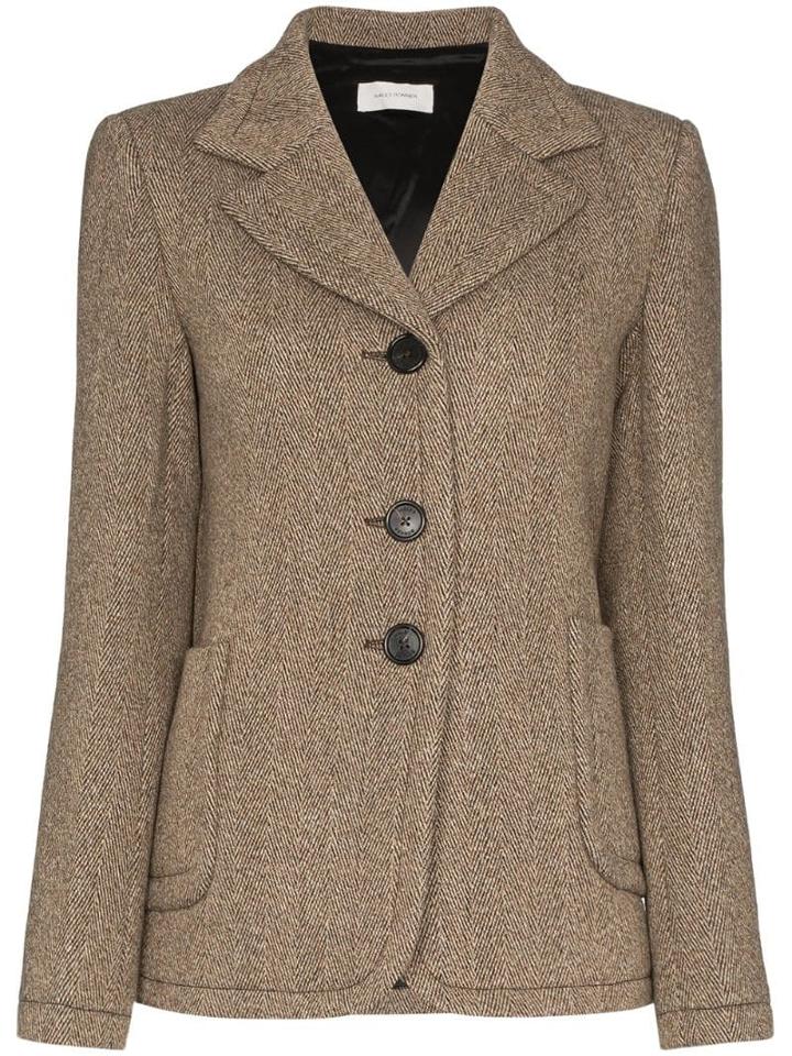 Wales Bonner Tweed Single-breasted Blazer - Grey