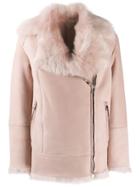 Desa 1972 Fur Collar Jacket - Pink