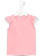 Simonetta Ruffled Cap Sleeve Top, Girl's, Size: 12 Yrs, Pink/purple