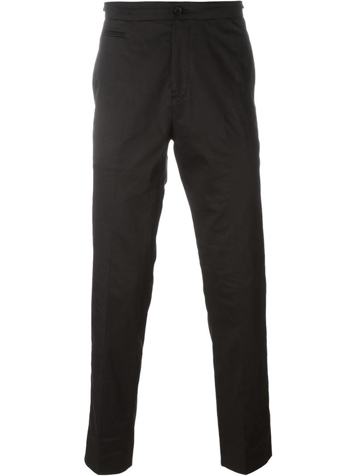 Helmut Lang Tapered Trousers, Men's, Size: 33, Black, Cotton/spandex/elastane