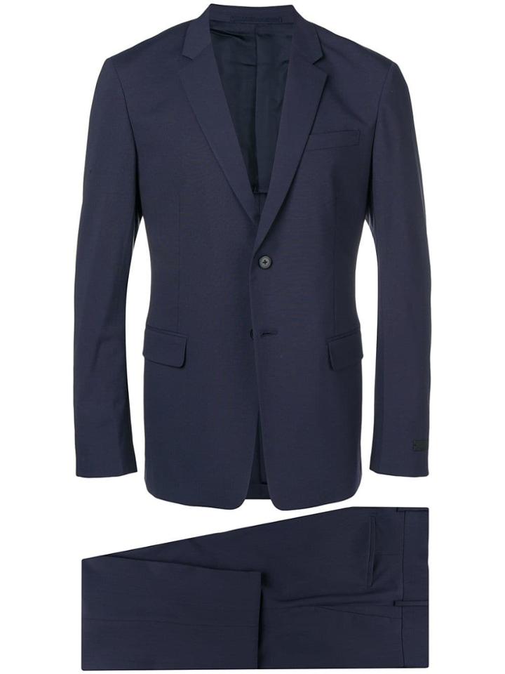 Prada Formal Tailored Suit - Blue