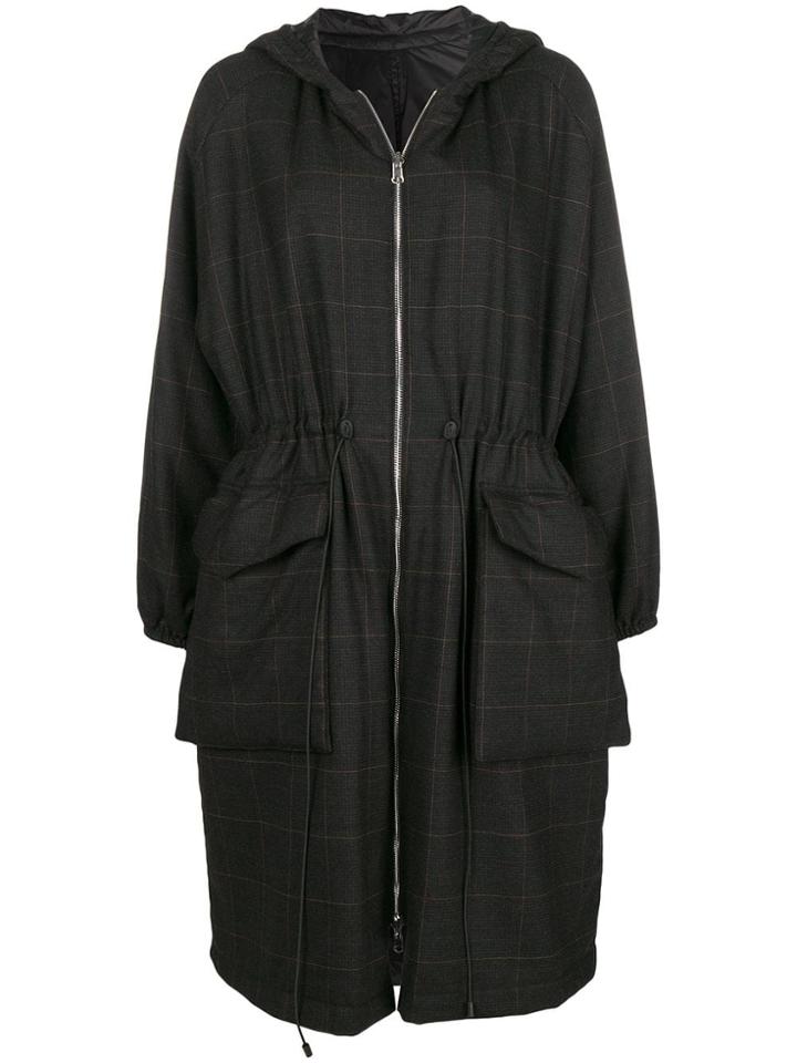 Barena Zipped Up Parka - Black