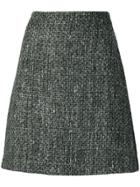 Blumarine A-line Tweed Skirt - Grey
